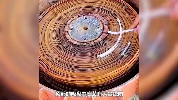 圆形起重电磁吸盘内部线圈结构图