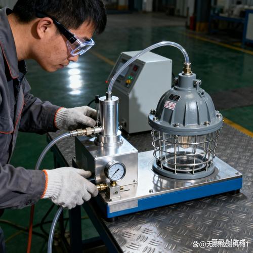 气缸厂精密加工车间灯光检测