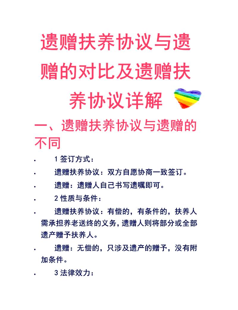 遗赠扶养协议常见误区普法宣传图