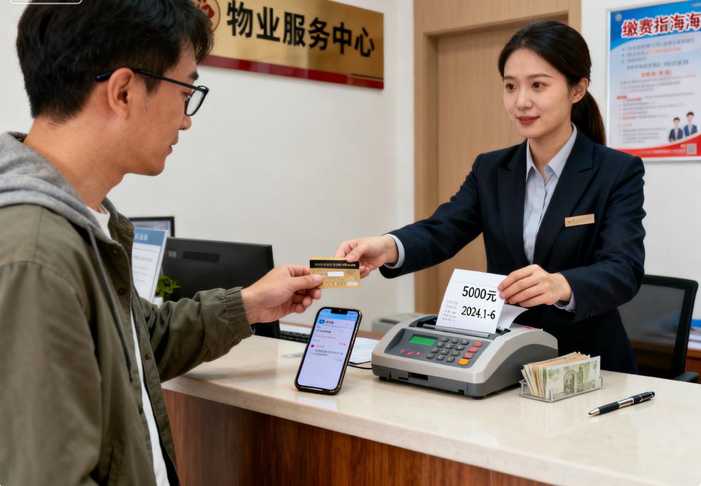 业主与装修公司前台沟通付款细节场景实拍