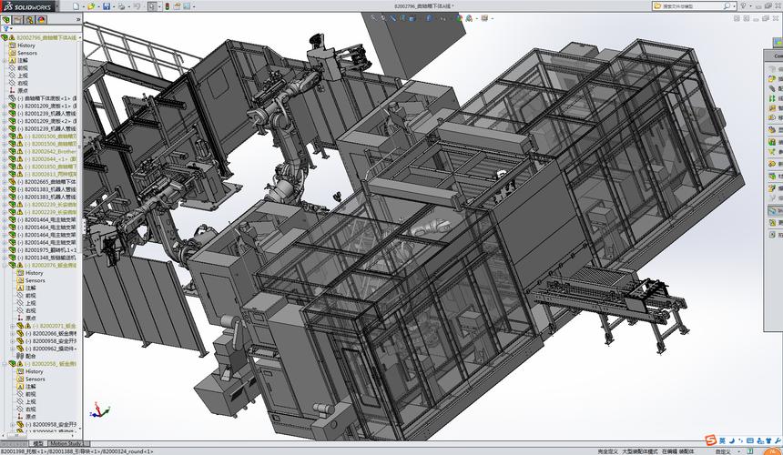 产线柔性改造实训学生SolidWorks建模截图