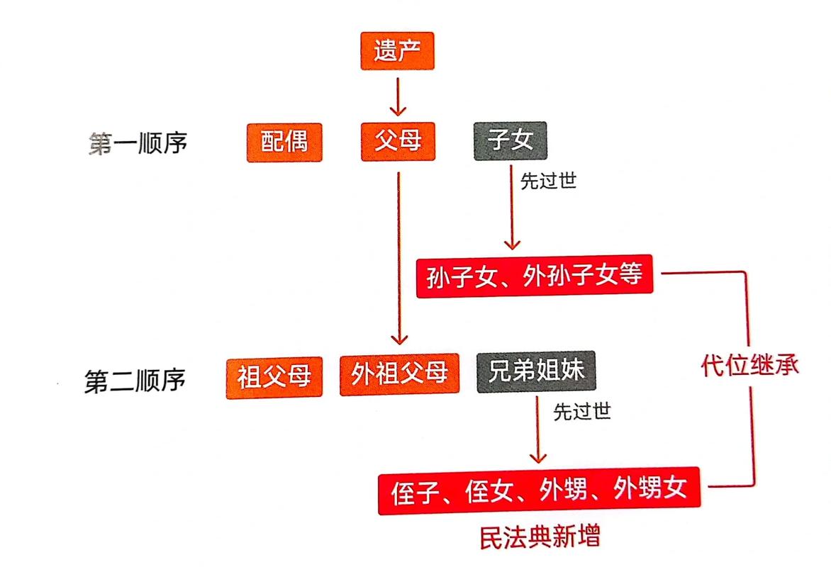 转继承和代位继承关系图