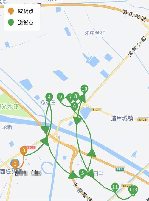 外卖平台骑手最后一公里配送路线图