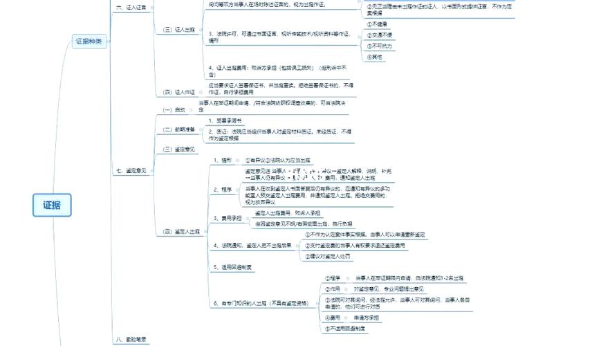 民事诉讼证据规则分类示意图