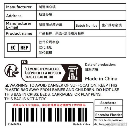东南亚跨境消费品合规标签示例图