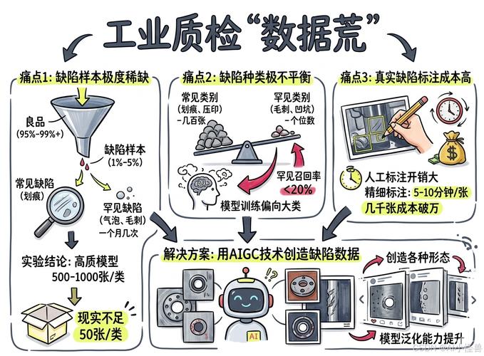 工业质检小样本缺陷真假对比图