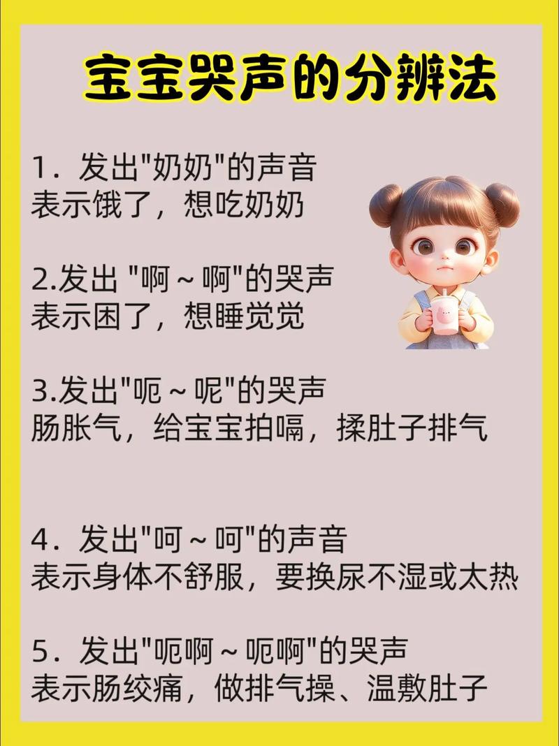 婴儿不同哭声含义对比图表