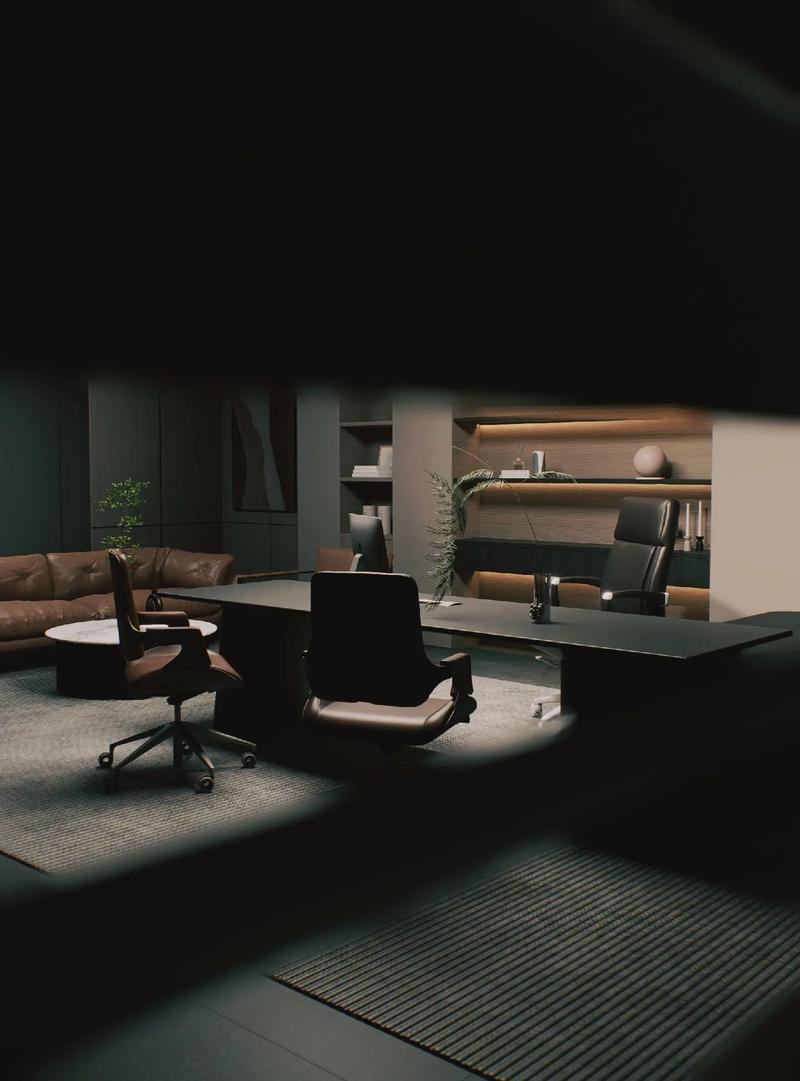 建筑设计工作室深夜工作场景