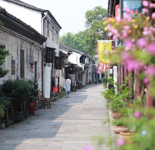 绍兴仓桥直街清晨石板路