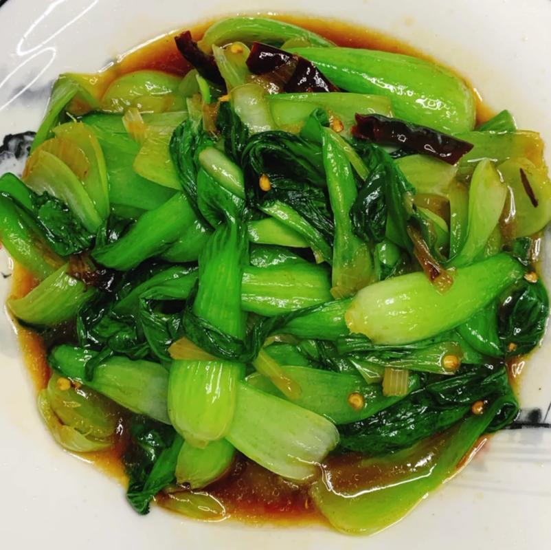 家常菜谱大火快炒青菜过程图