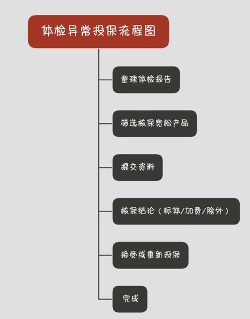 体检异常投保核保流程说明图