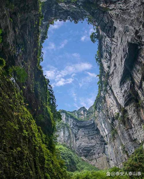 武隆喀斯特天生三桥青龙桥全景