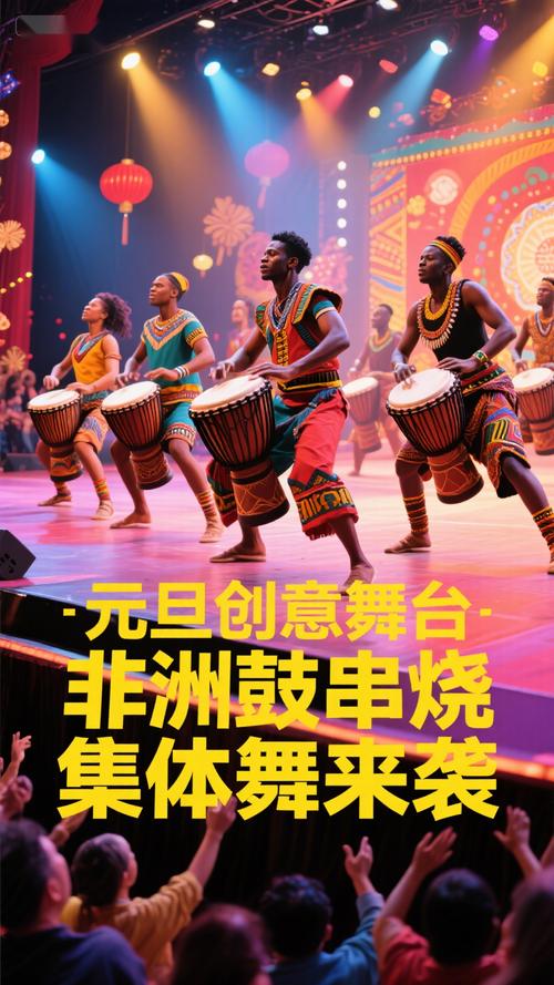 非洲传统鼓手群体表演节奏