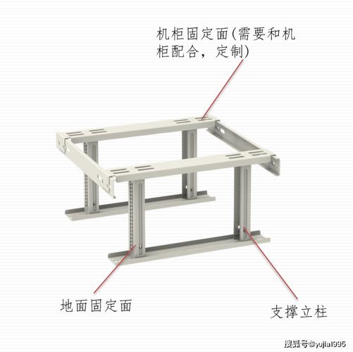 工业终端机柜安装减震结构剖面示意图