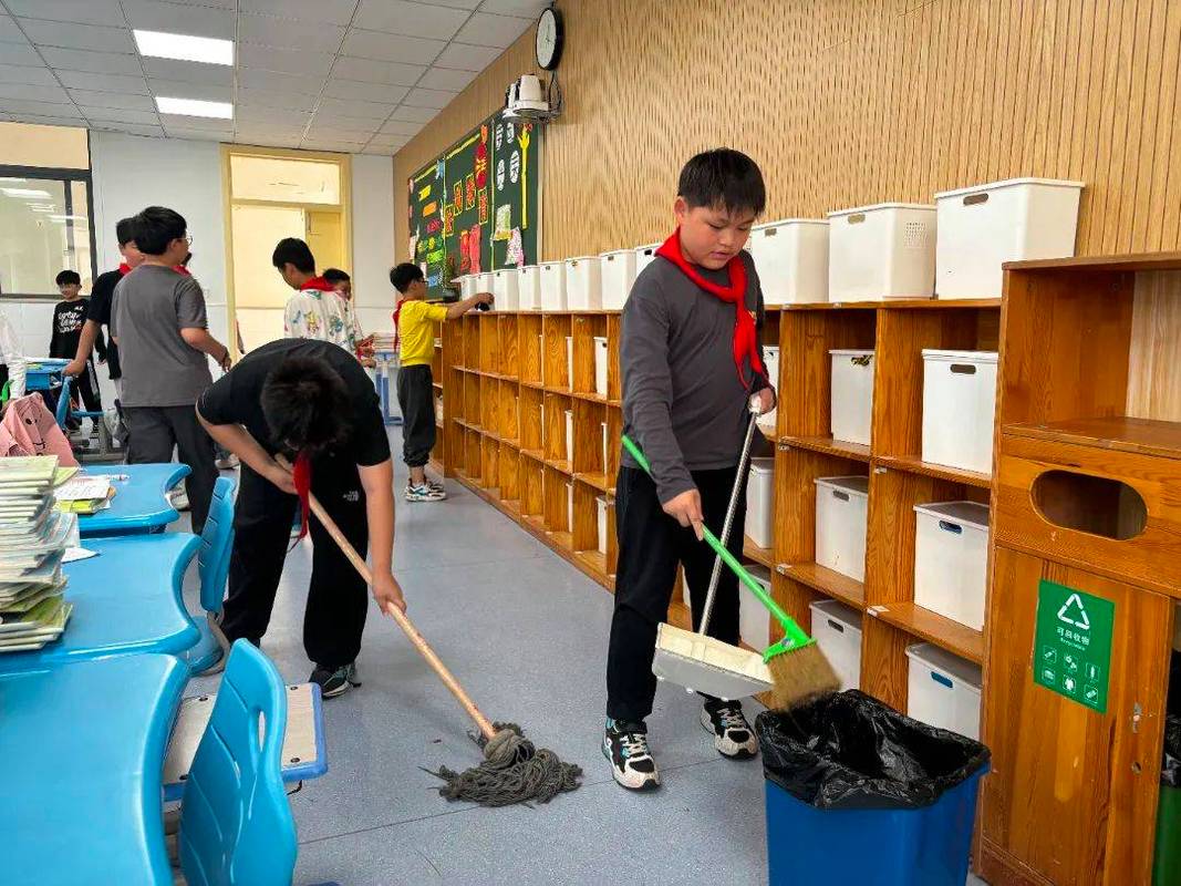 中小学生班级群劳动作业打卡合照