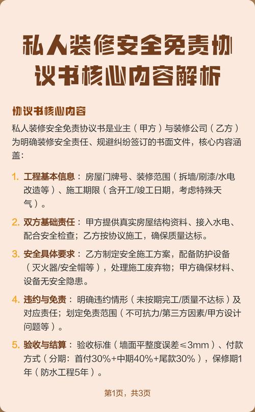 装修保险条款免责项标注页特写