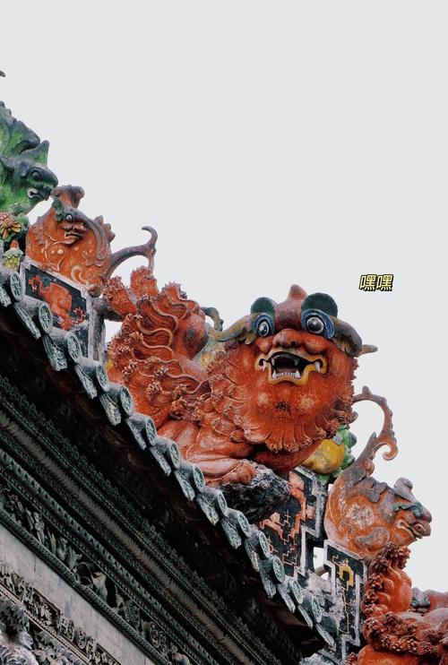 广州陈家祠大堂屋脊清代岭南灰塑