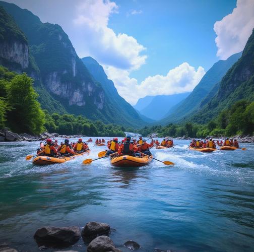 清江漂流全景
