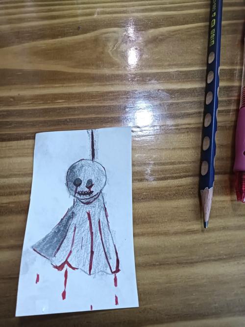 儿童手绘怕黑清单作品图