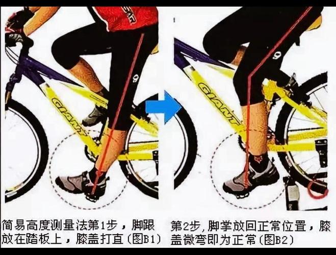 平原骑行座椅高度调整示意图