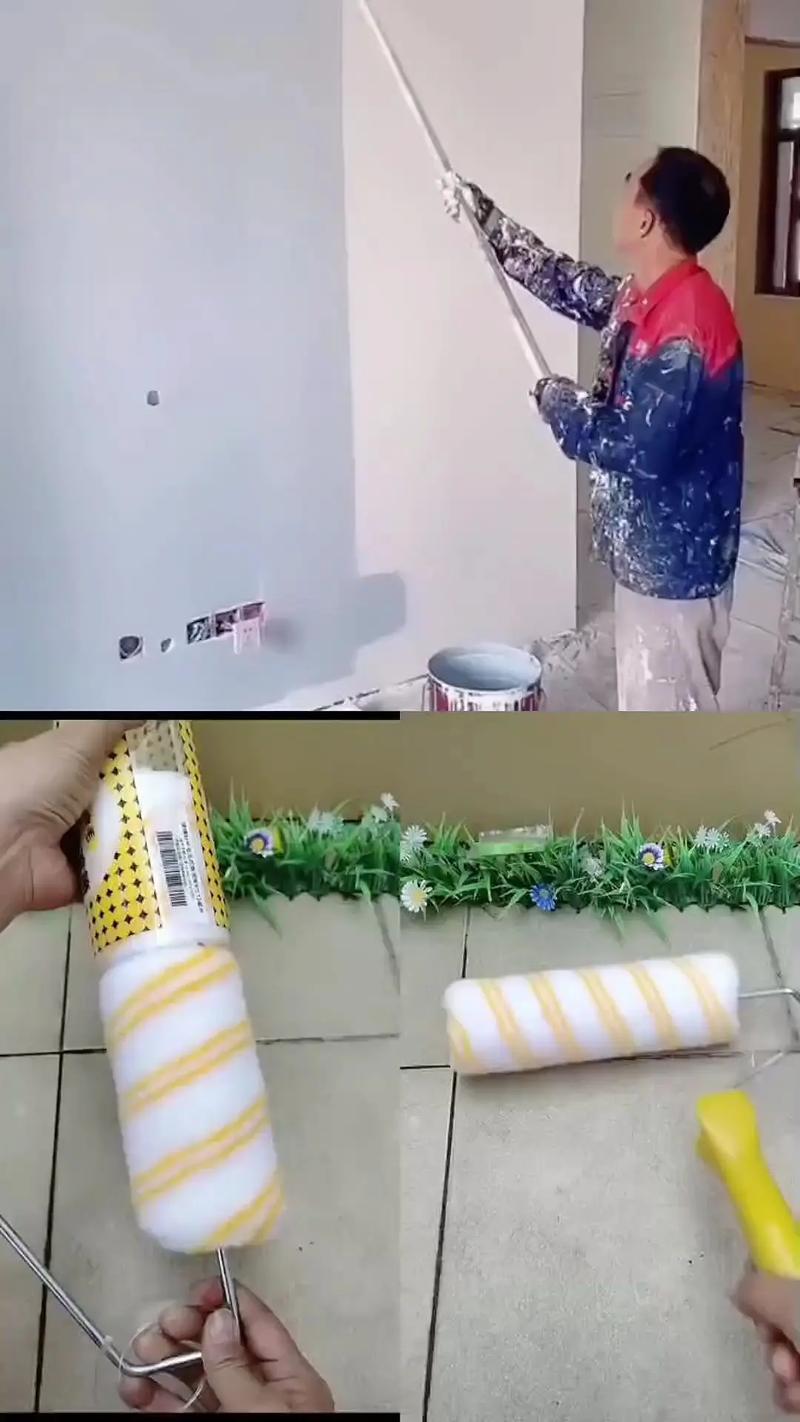 业主自己动手刷墙改色使用滚筒