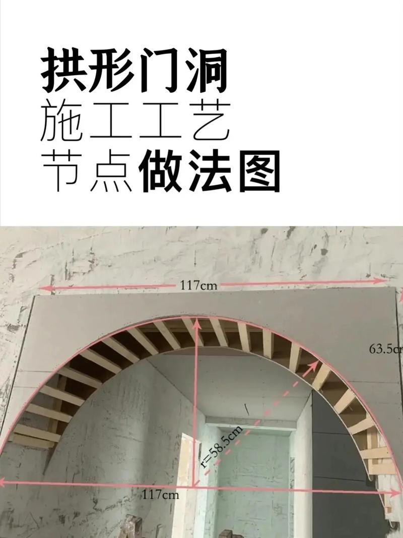拱门施工现场水电开孔预留示意图