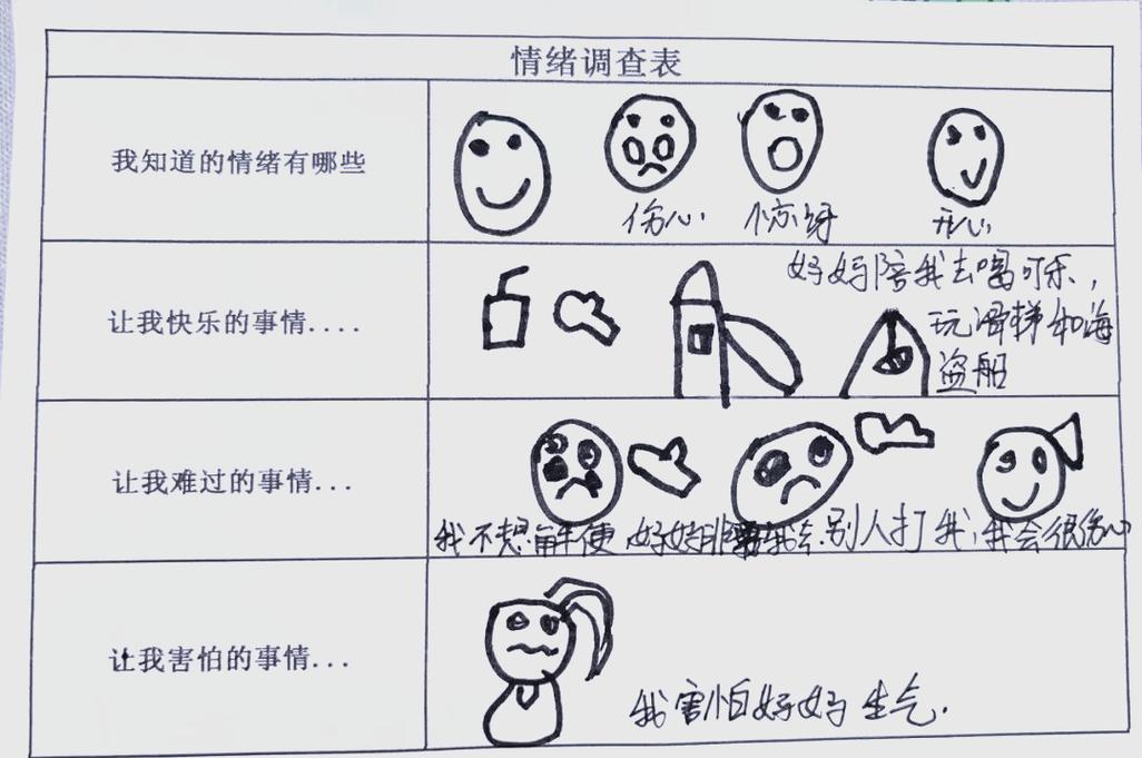 青少年情绪智力观察记录表模板