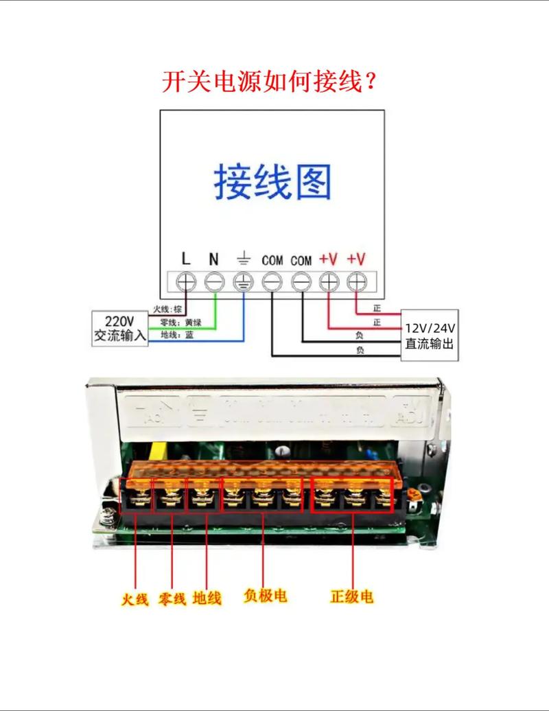 工业电源现场安装接线图