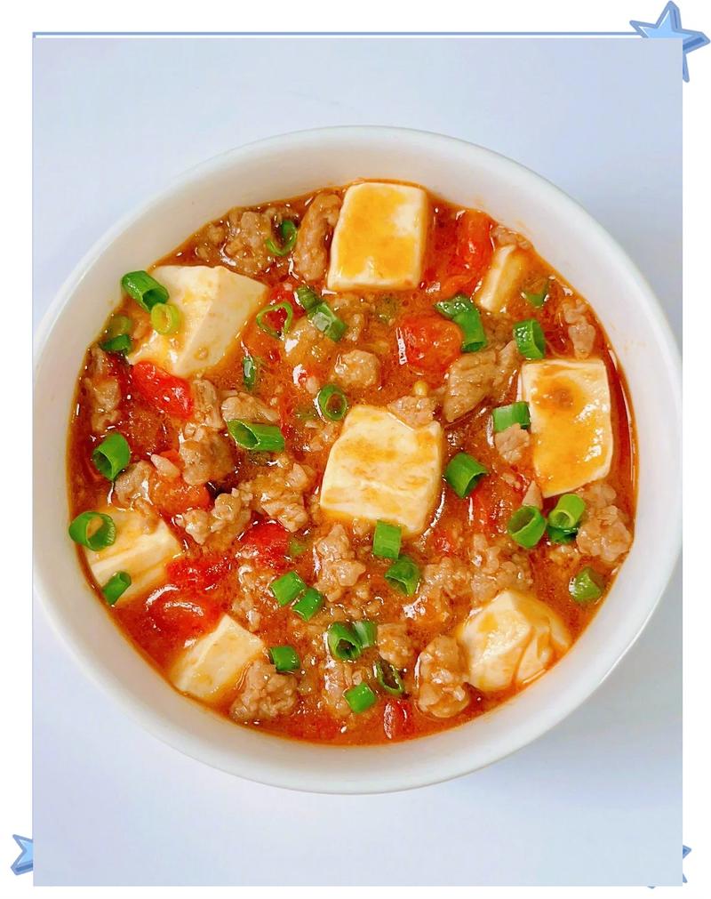 家常茄汁豆腐焖饭成品图
