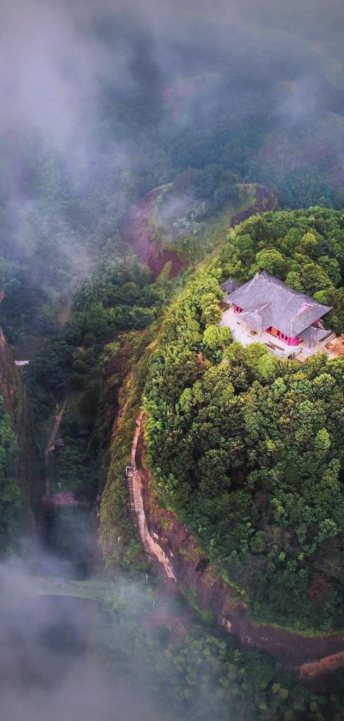 南漳龙虎山夏季山林遮天蔽日的原生态游步道