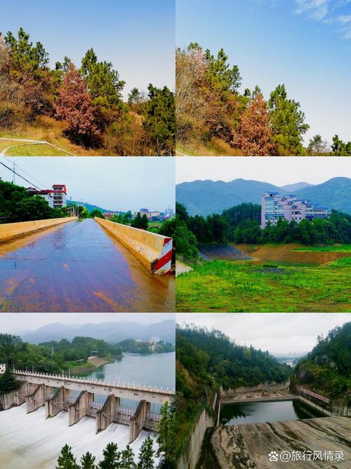湖北南漳云台山水库坝顶远眺