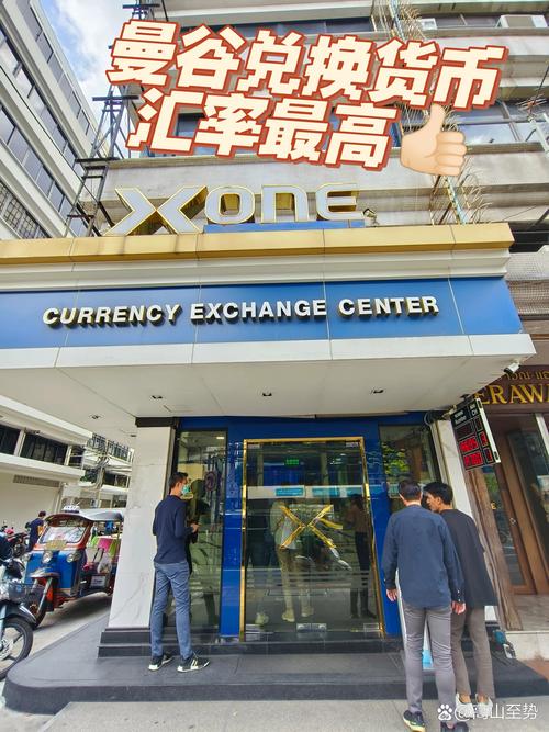 国外街头货币兑换点标牌