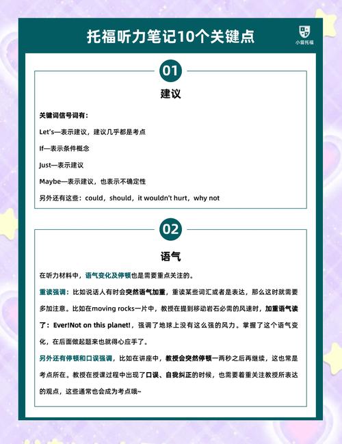 托福听力讲座结尾信号词总结图表