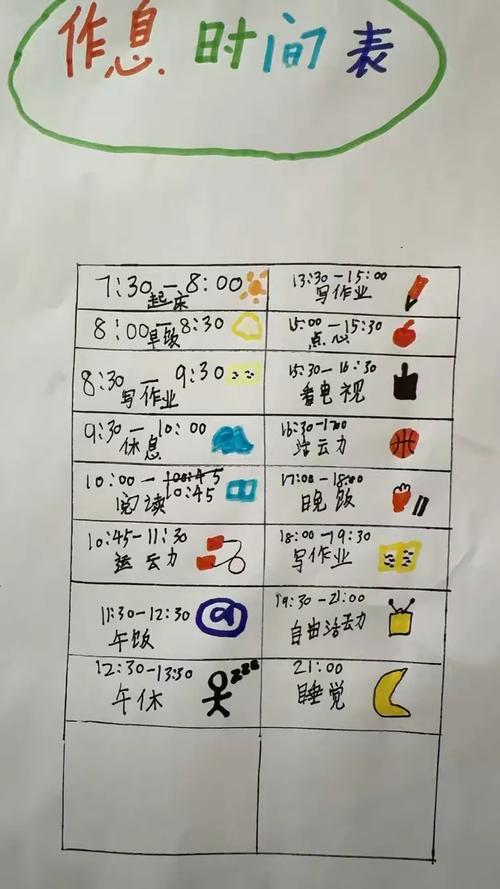 孩子写作业注意力分散时间记录表