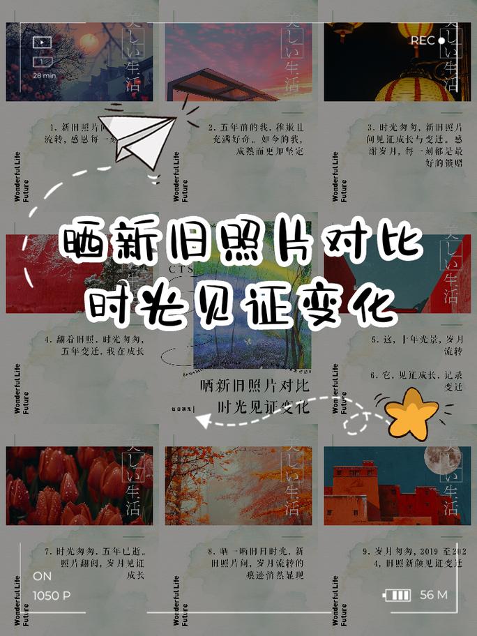 家庭相册保存状态劣化对比图