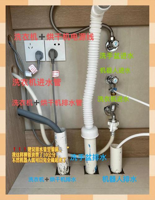 阳台洗衣机位水电预留点位实景图