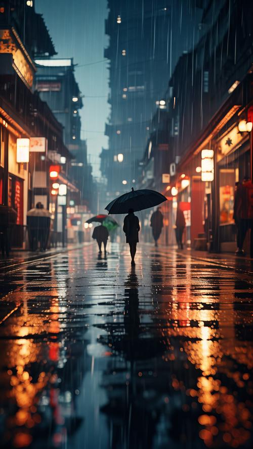 老版银翼杀手雨夜街头场景