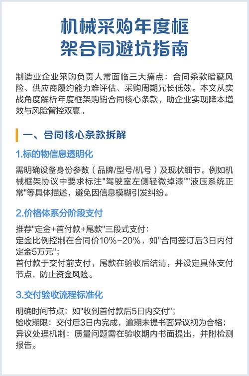 不同采购规模的避坑策略,别上来就签全年框架