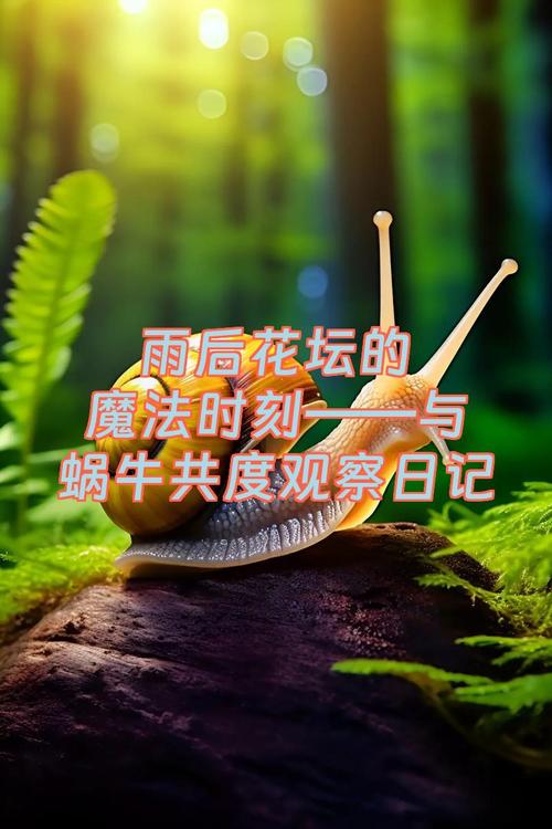小学生蹲在小区花坛边观察昆虫写观察笔记的场景