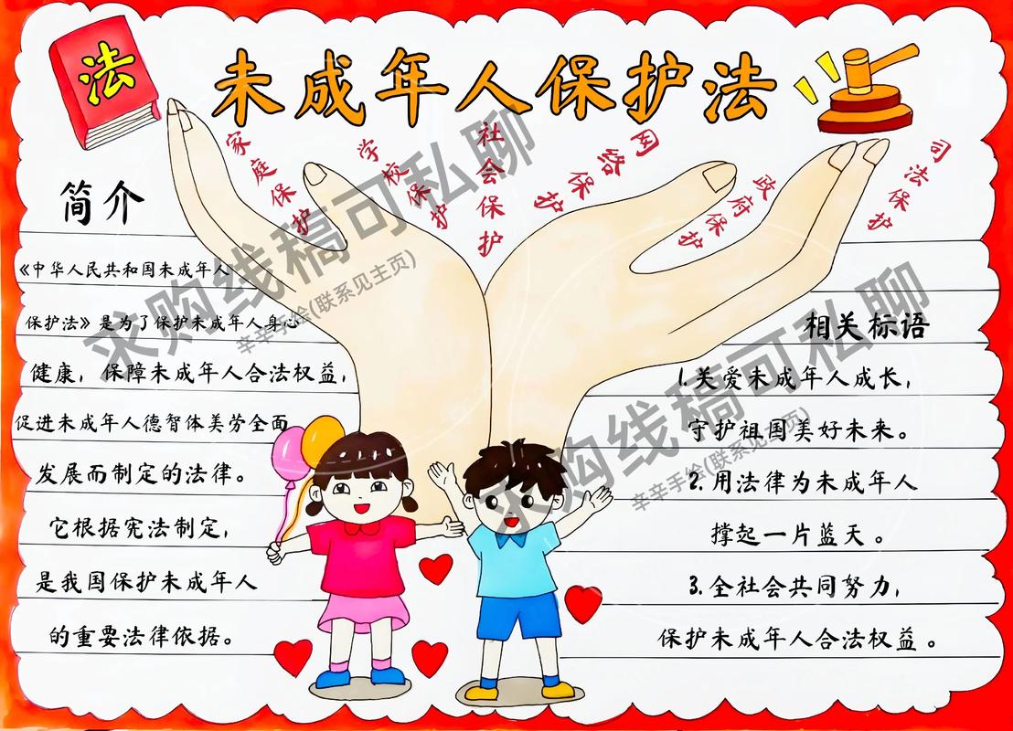 2021年新修订未成年人保护法宣传海报
