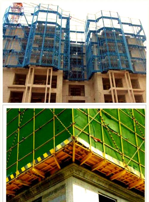 附着式升降脚手架全钢爬架施工现场图