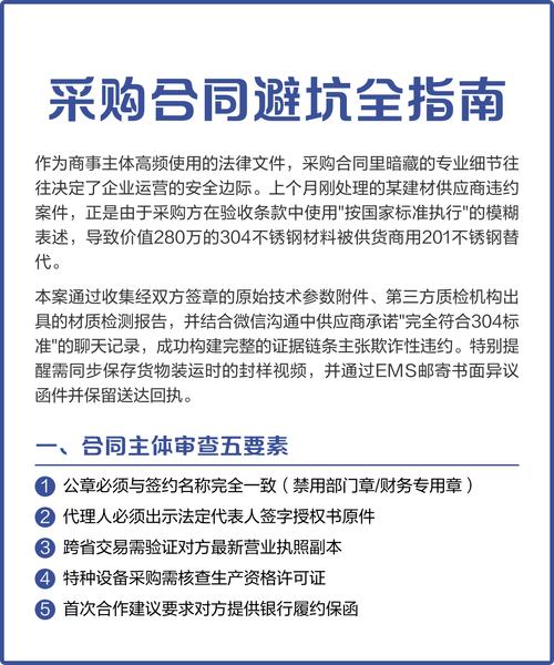 不同采购规模，签合同避坑要这么来