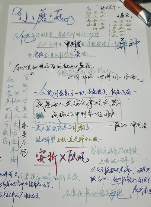 小说创作钩子梳理手写便签实拍