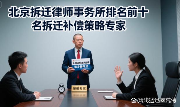 北京拆迁律师与客户在会议室讨论补偿方案