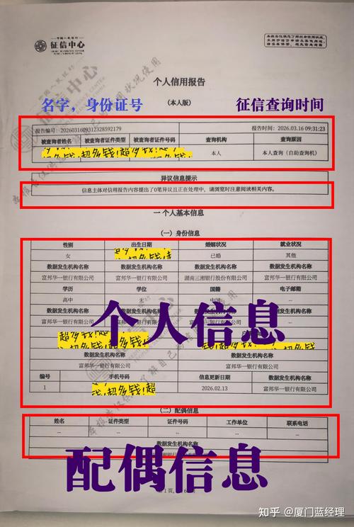 个人详版征信报告住房贷款记录页实拍
