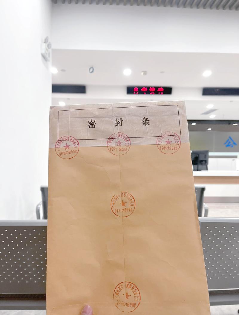 密封的毕业生档案袋特写