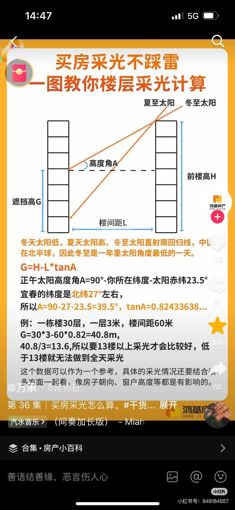 相邻权采光遮挡距离测量示意图
