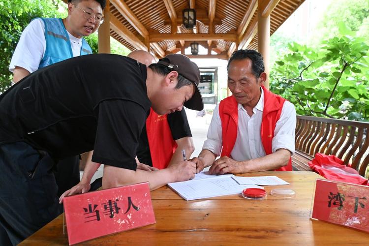 社区人民调解签字现场照片