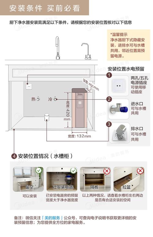 厨房水槽下方净水器安装空间测量