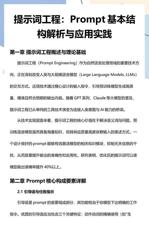提示词工程入门基础结构拆解图